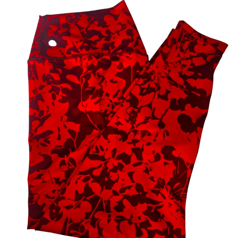Zella Women's Leggings, Size L, Colors Red, Burgundy, 79% Polyester, 21% Spandex - Picture 2 of 5